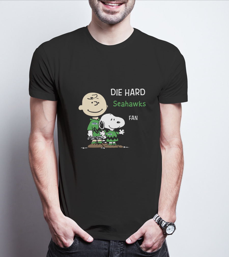 Die Hard Seahawks Fan Snoopy And Charlie Brown T-Shirt