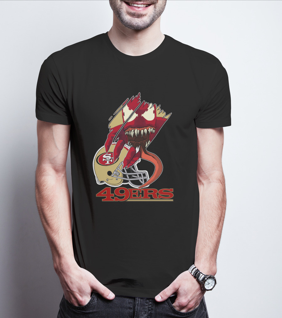 49ers Sf Football Venom Monster Helmet T-Shirt