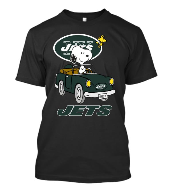 Jets Snoopy Woodstock Driving Car NY T-Shirt