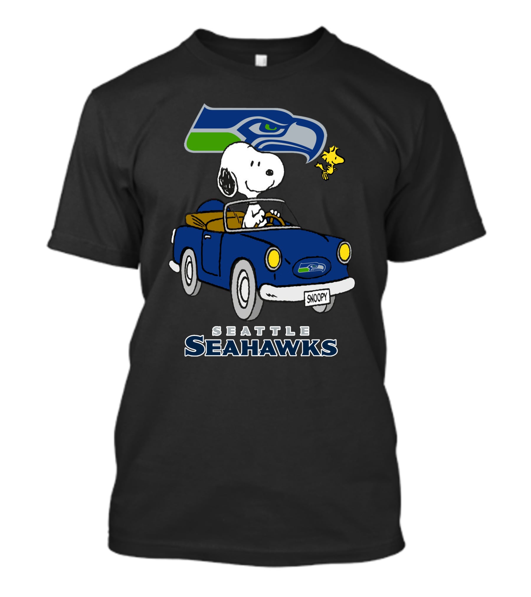 Snoopy Seattle Seahawks Long Ride Adventure T-Shirt