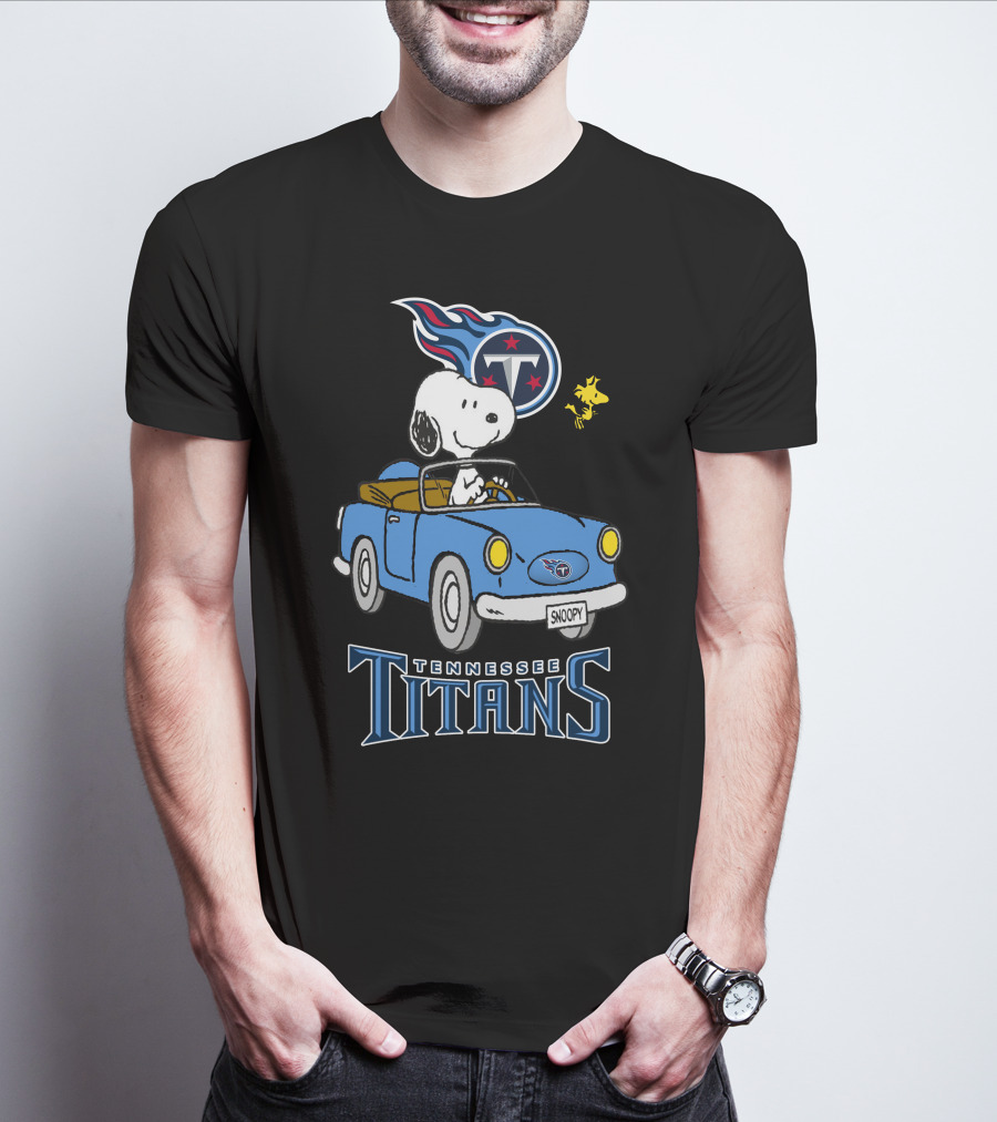 Tennessee Titans Snoopy Driving Woodstock Ride T-Shirt