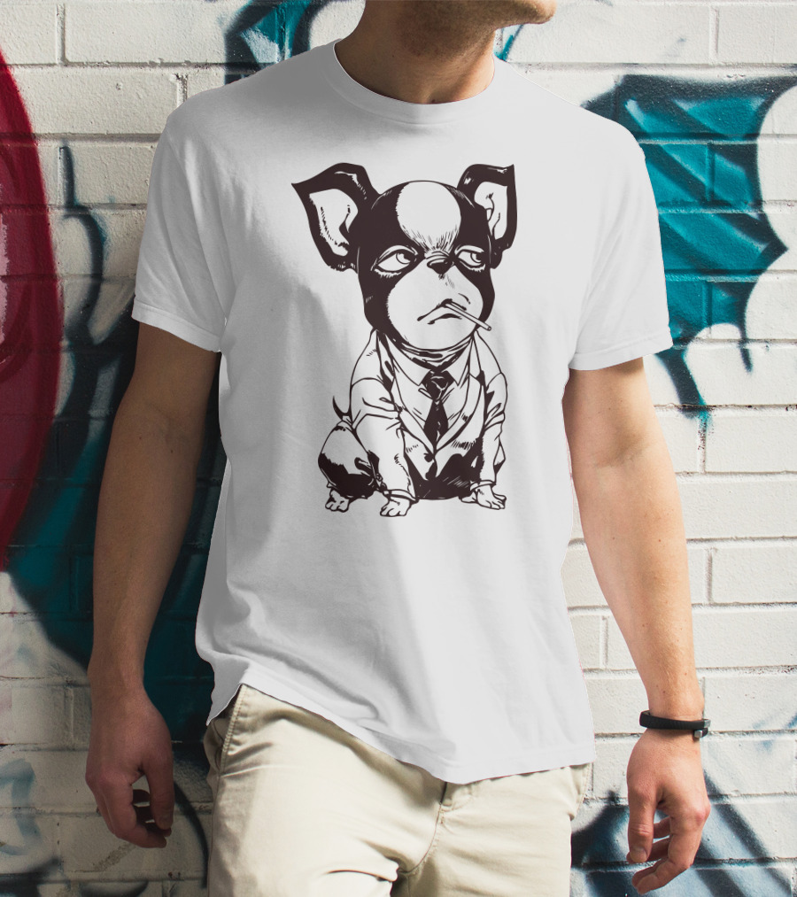 Iggy Jojo Bizarre Adventure Manga Character Dog In Suit T-Shirt