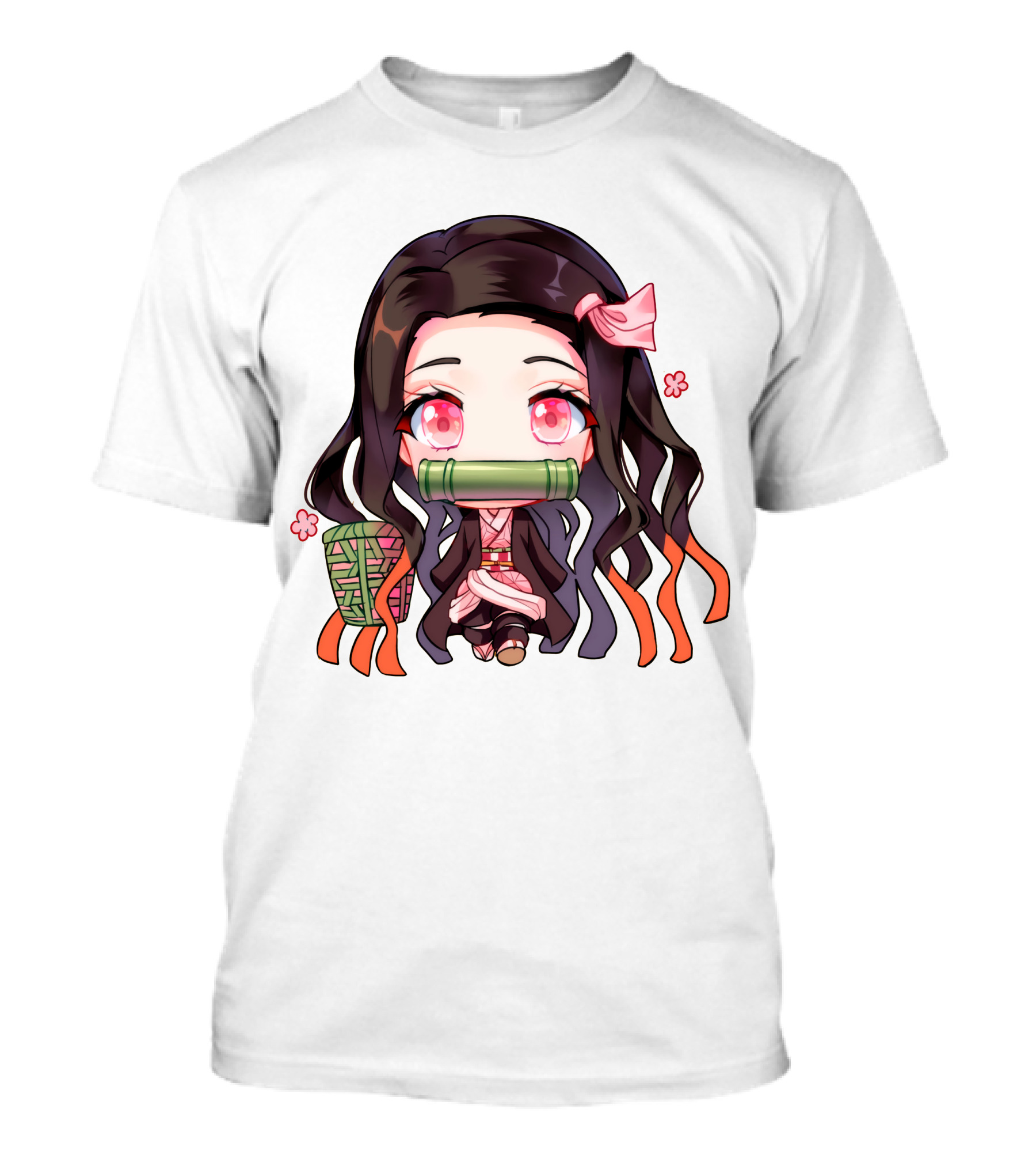 Nezuko Fanart Chibi Style Pink Aesthetic Character T-Shirt