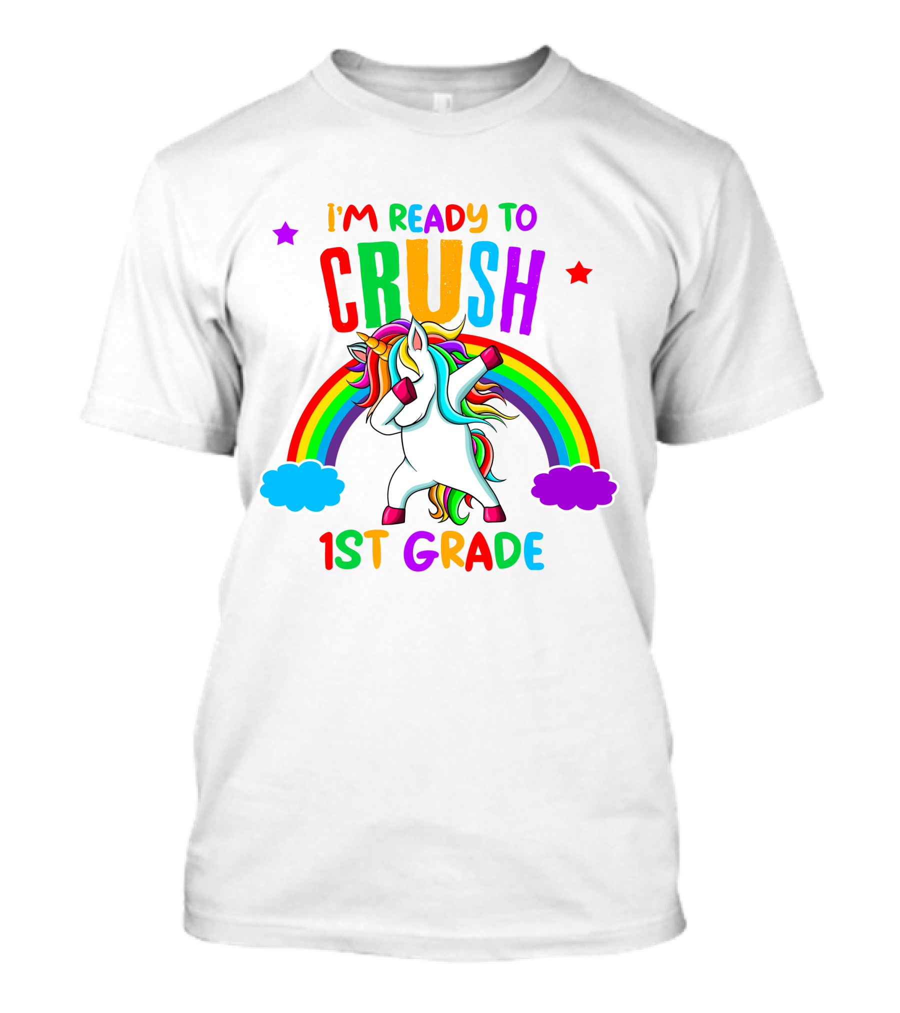 I'm Ready To Crush 1st Grade Rainbow Unicorn Dabbing T-Shirt