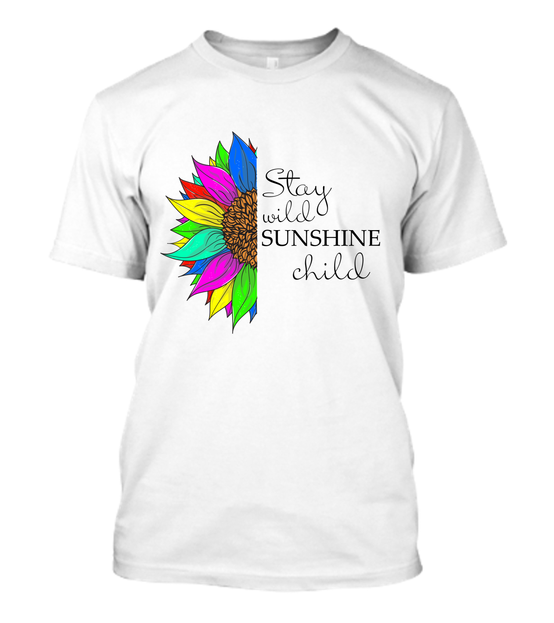 Stay Wild Sunshine Child Multicolored Sunflower T-Shirt