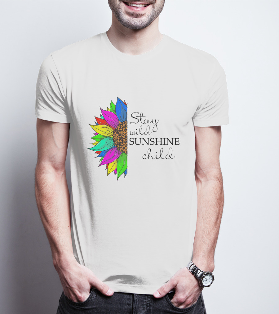 Stay Wild Sunshine Child Multicolored Sunflower T-Shirt