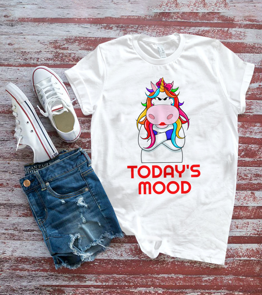 Today's Mood Angry Rainbow Unicorn T-Shirt