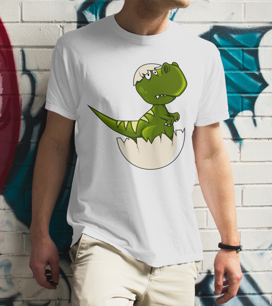 Baby Dragon Hatching From Egg With Playful Expression T-Shirt