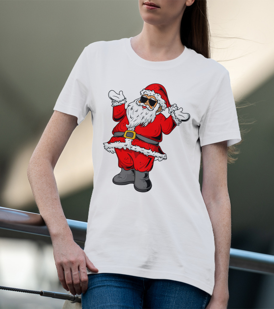 Santa Claus Wearing Cool Shades T-Shirt