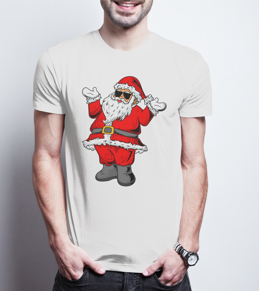 Santa Claus Wearing Cool Shades T-Shirt
