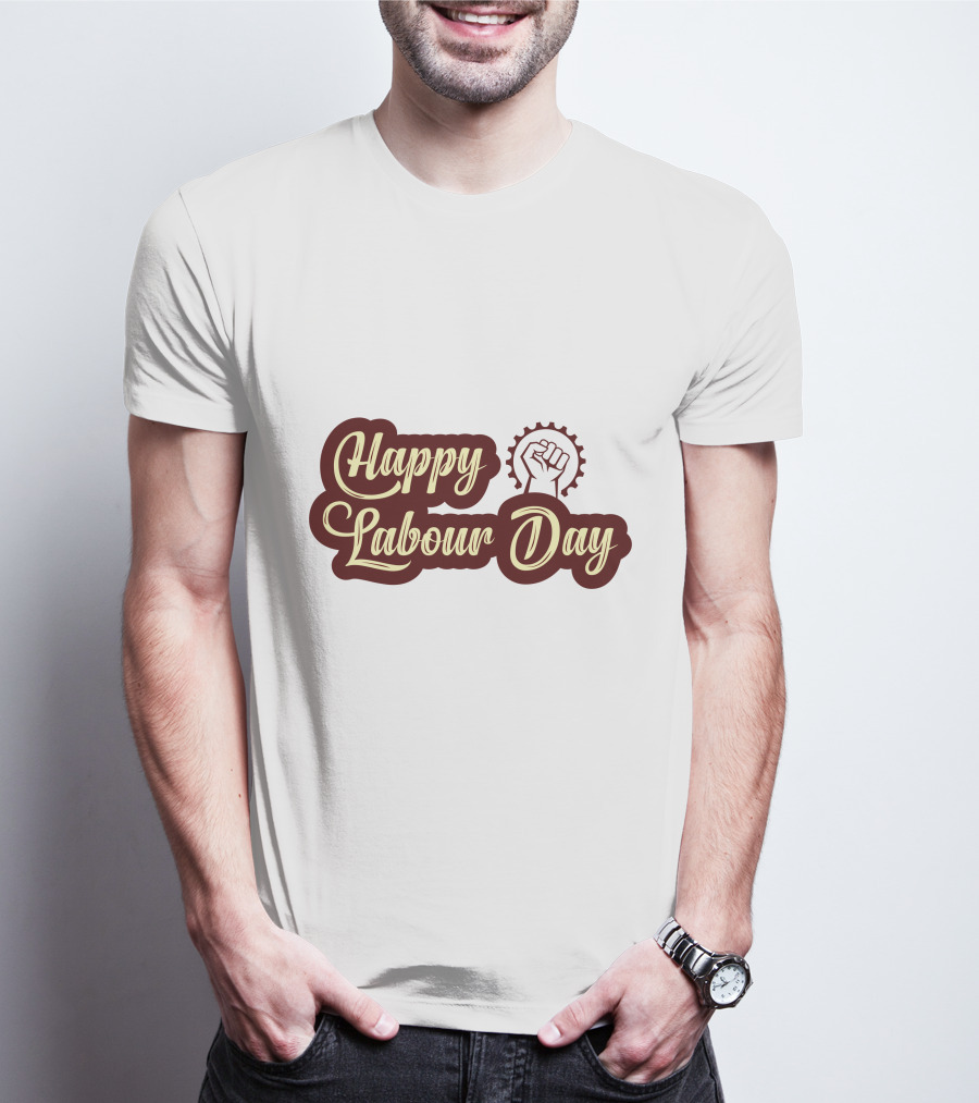 Happy Labour Day Fist And Gear T-Shirt