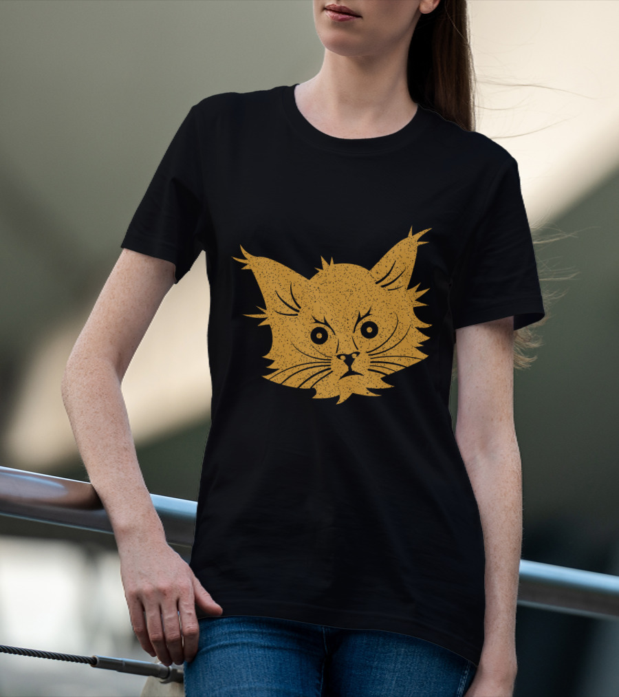 Cat Lover Whiskers Face T-Shirt
