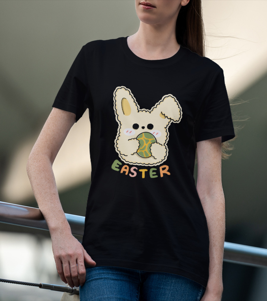 Easter Bunny Holding Easter Egg Sticker T-Shirt