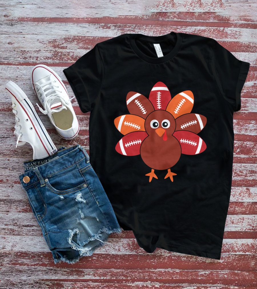 Football Turkey Thanksgiving Balls Festival T-Shirt
