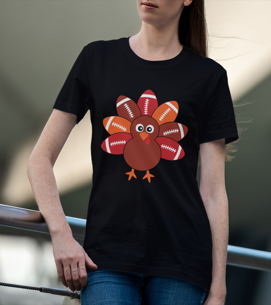 Football Turkey Thanksgiving Balls Festival T-Shirt