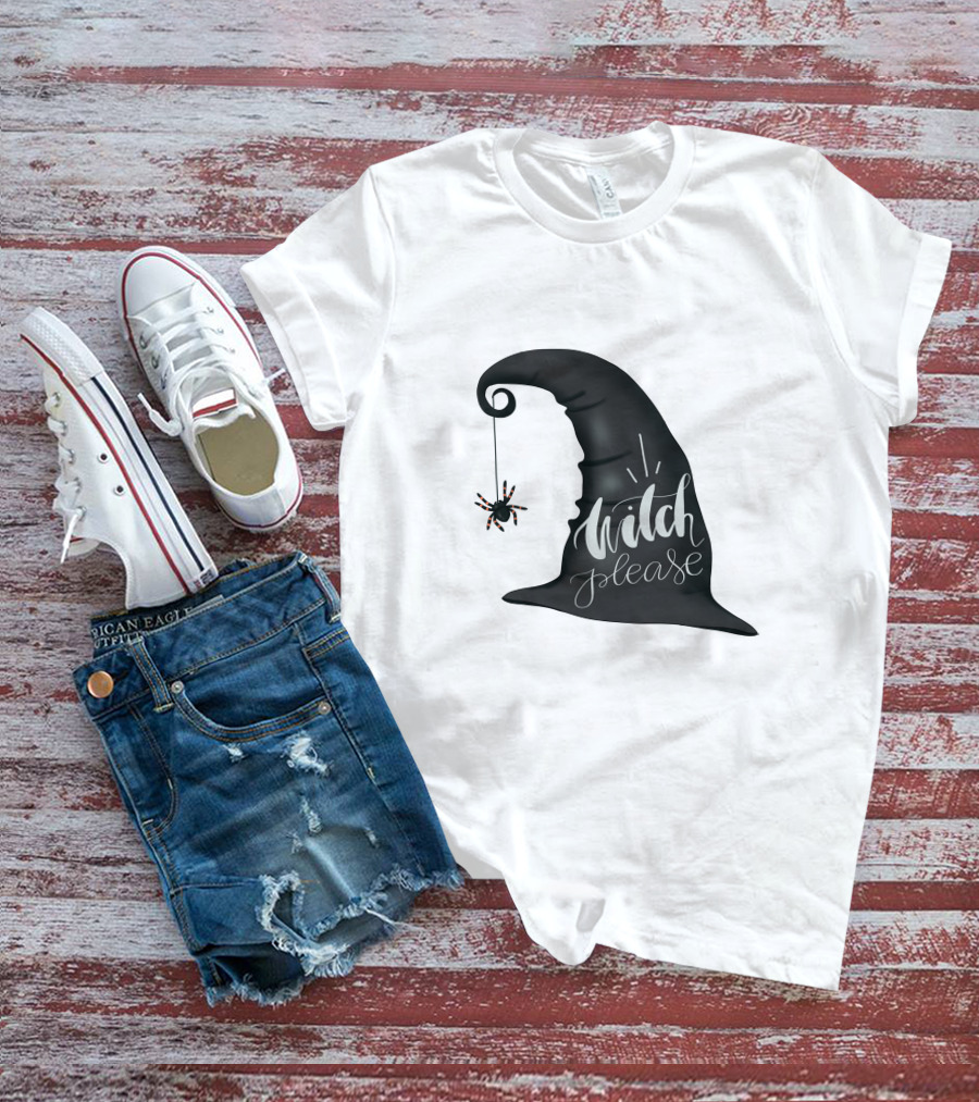 Witch Please Hat With Hanging Spider T-Shirt