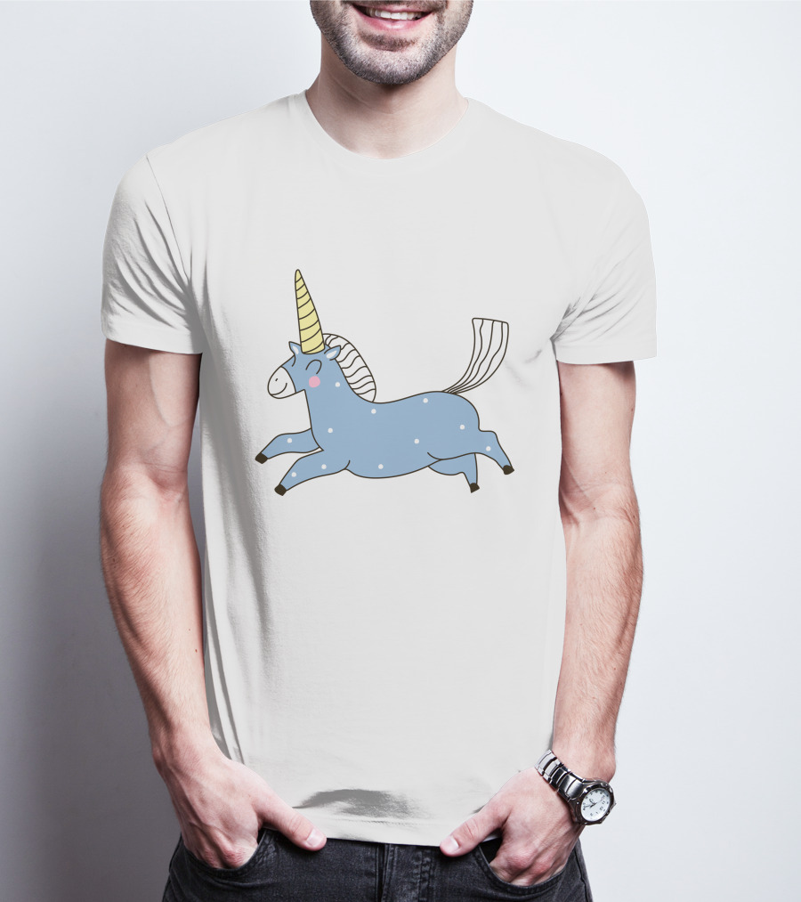 Cute Happy Polka Dot Unicorn T-Shirt