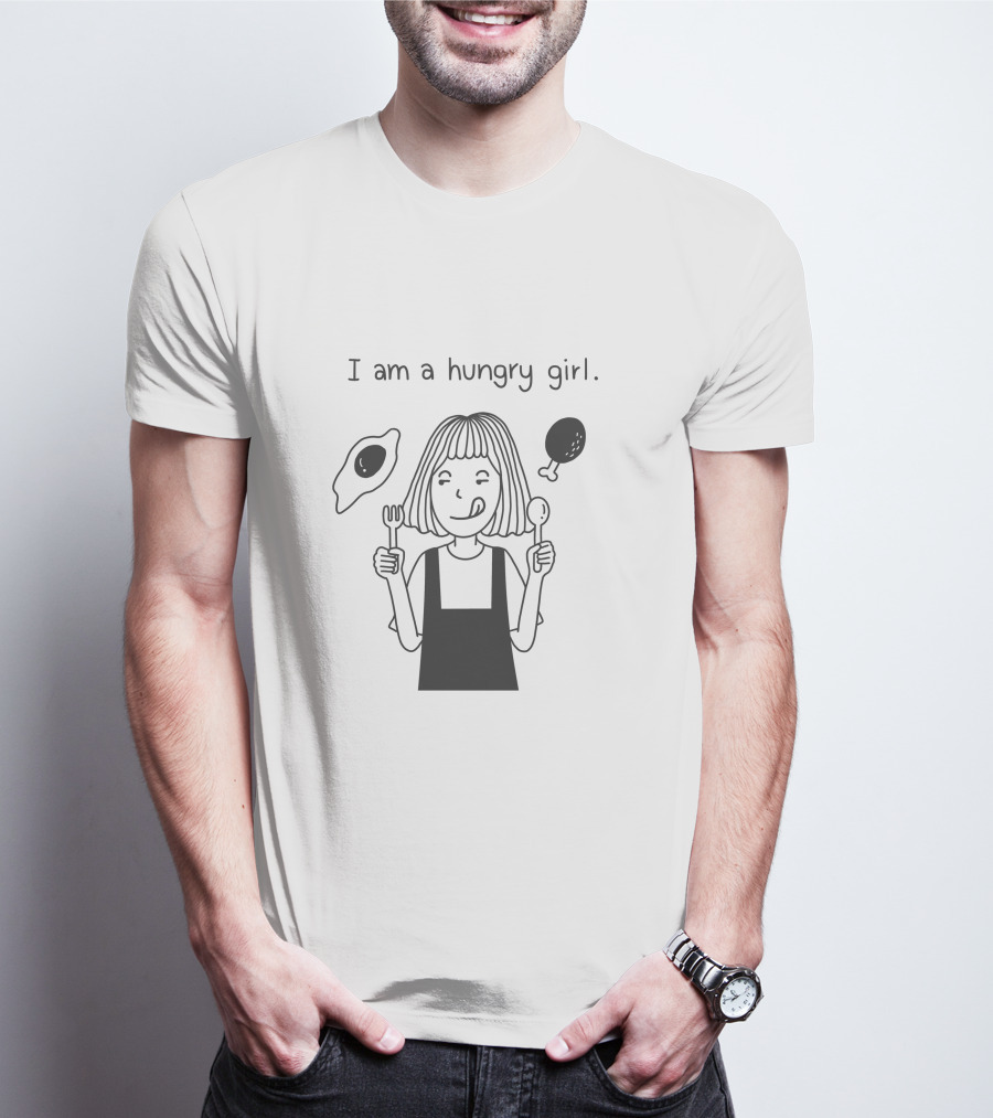 I Am A Hungry Girl With Eggs And Chicken T-Shirt