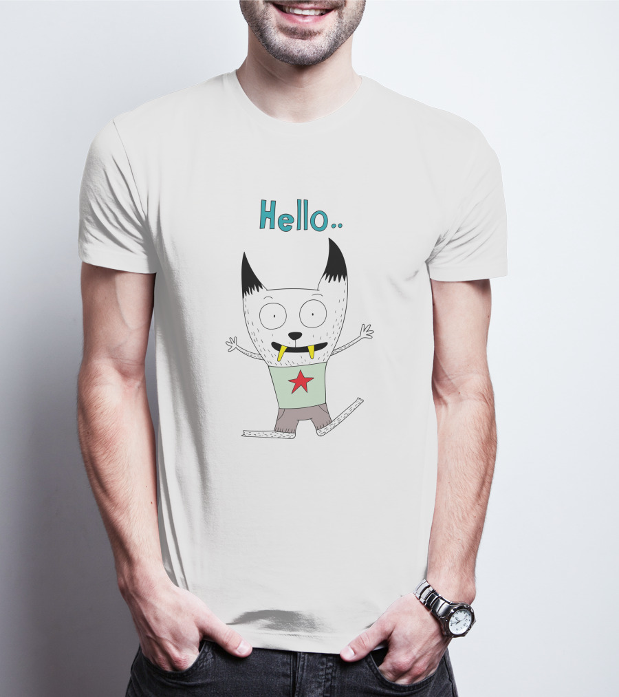Hello Cute Creature With Star T-Shirt