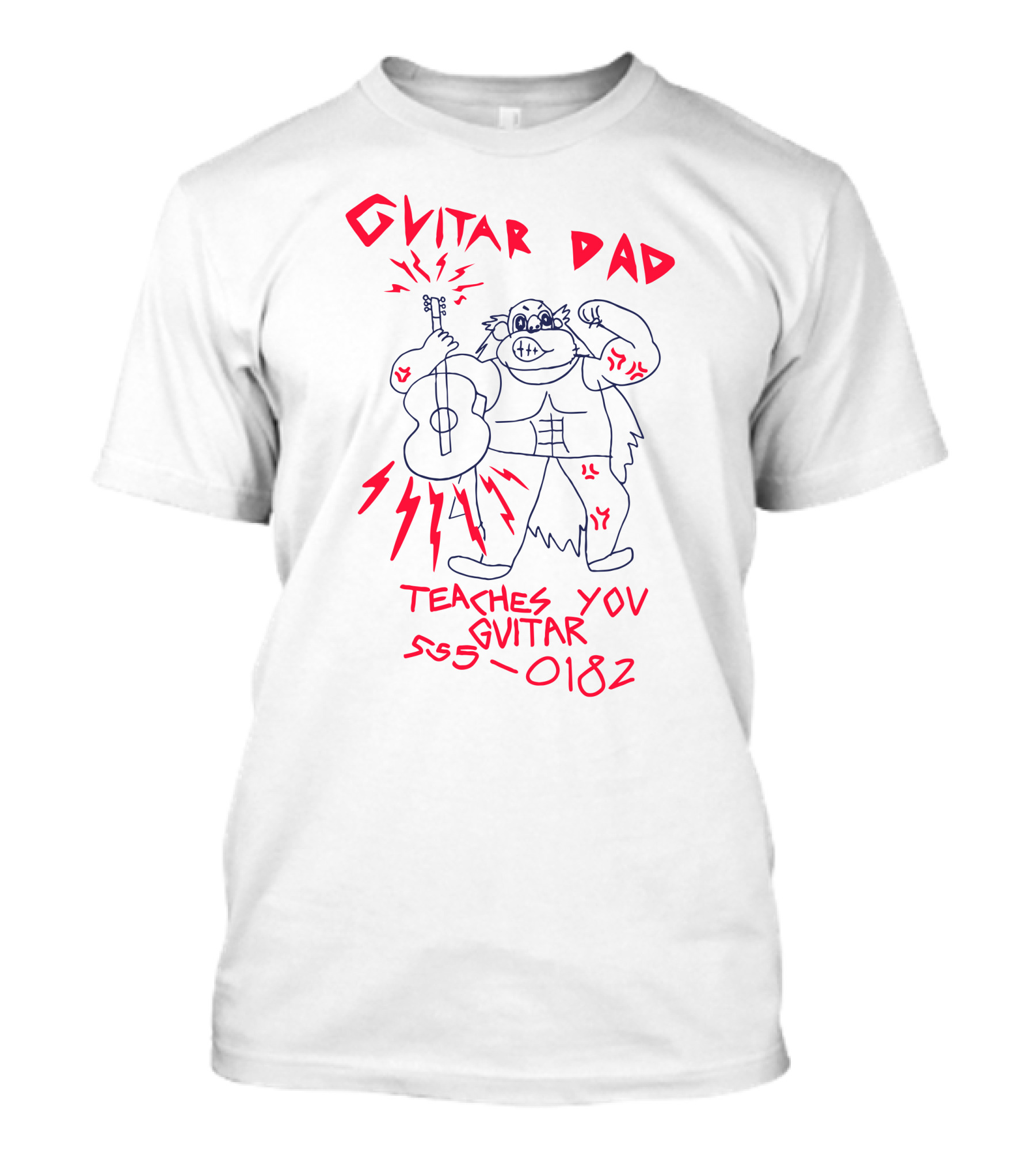 Guitar Dad Teaches You Guitar 555-0182 T-Shirt