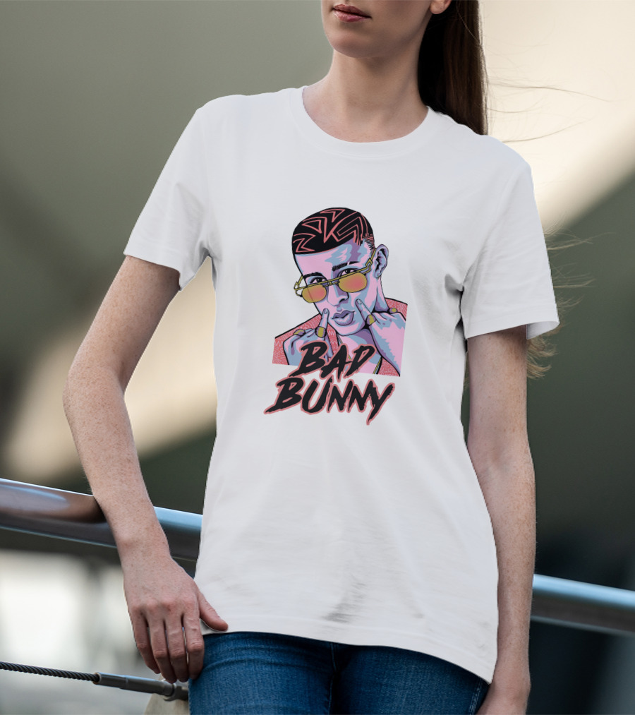 Bad Bunny Hip Hop Retro Sunglasses T-Shirt