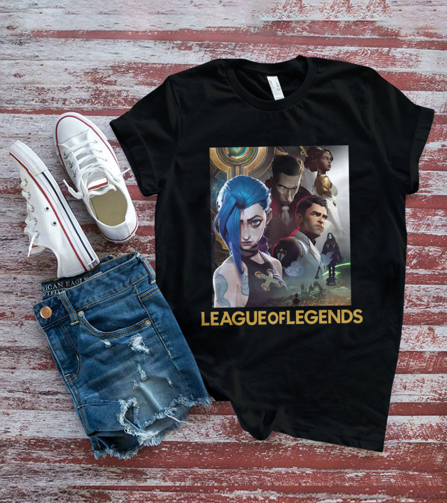 LEAGUE OF LEGENDS ARCANE CHARACTERS COLLAGE T-Shirt
