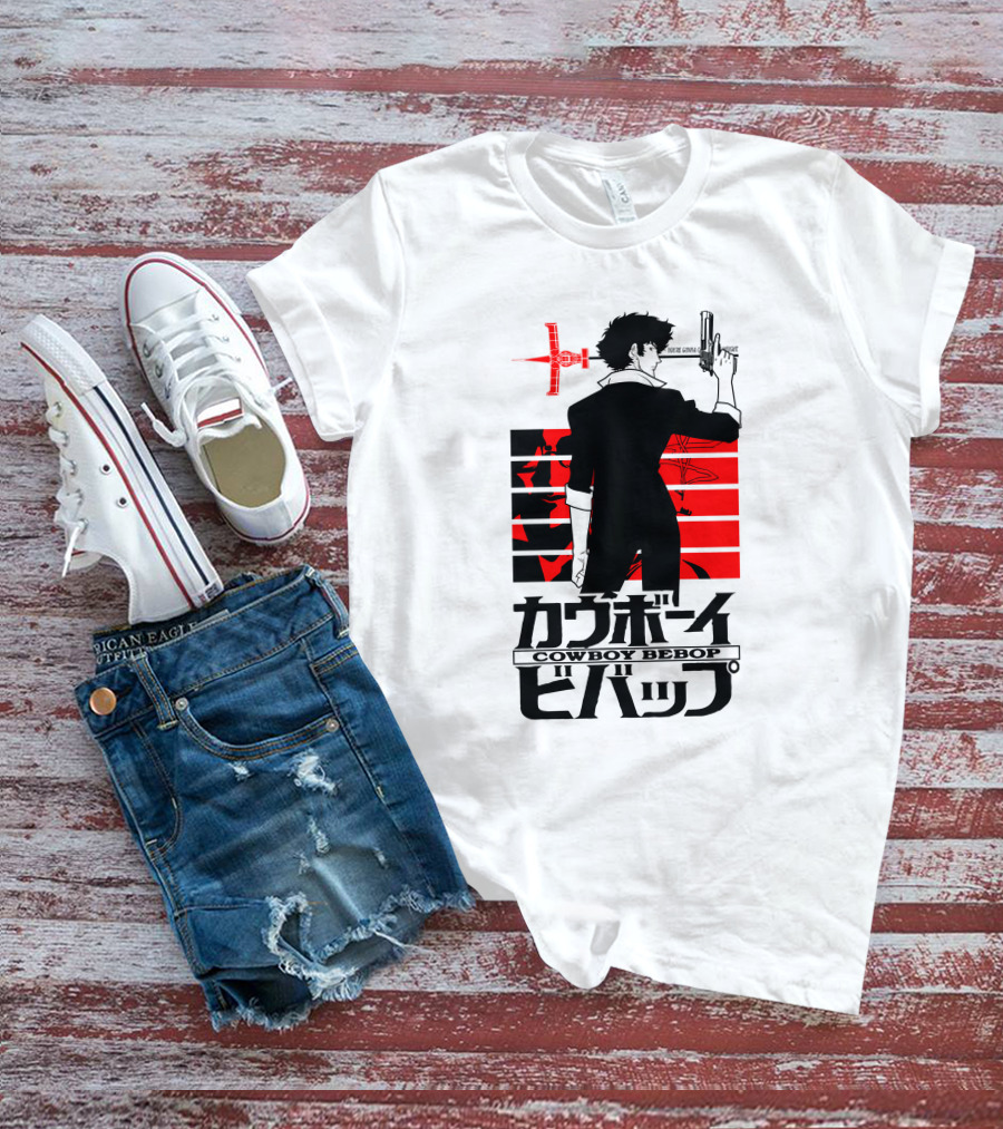 Cowboy Bebop Spike Spiegel Red Stripes Jet Swordfish II T-Shirt