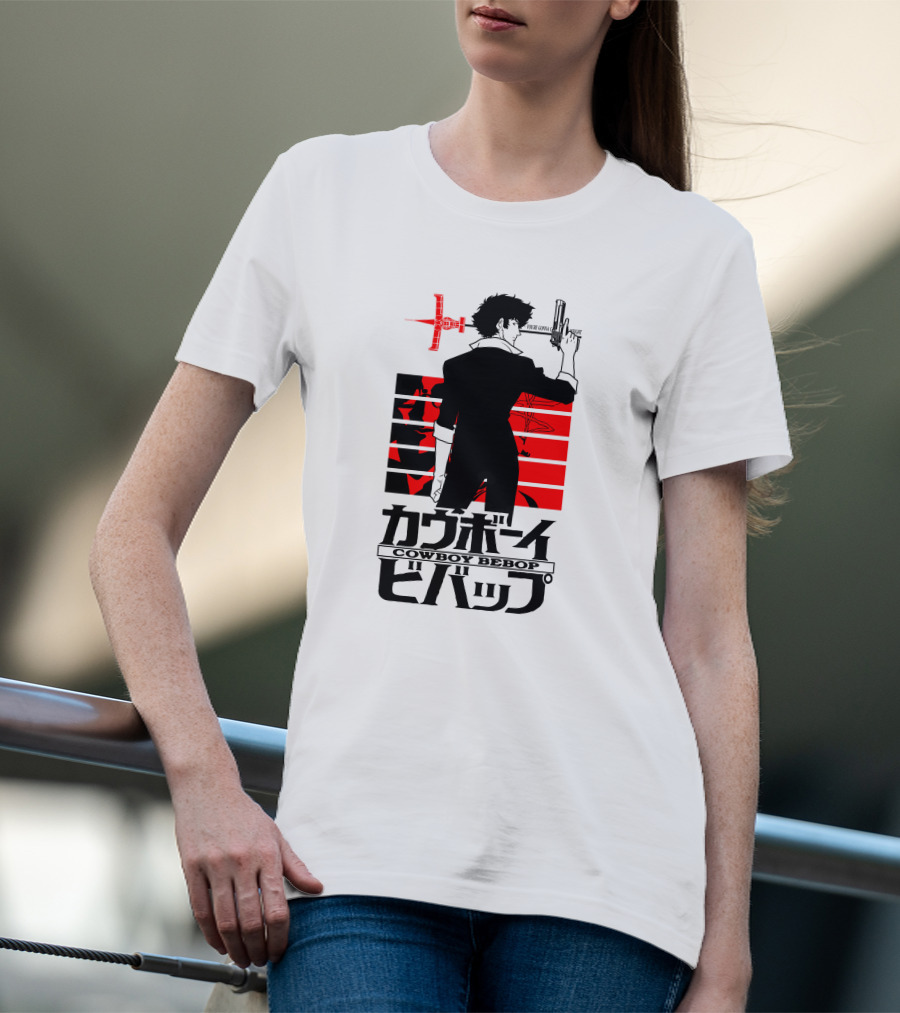 Cowboy Bebop Spike Spiegel Red Stripes Jet Swordfish II T-Shirt