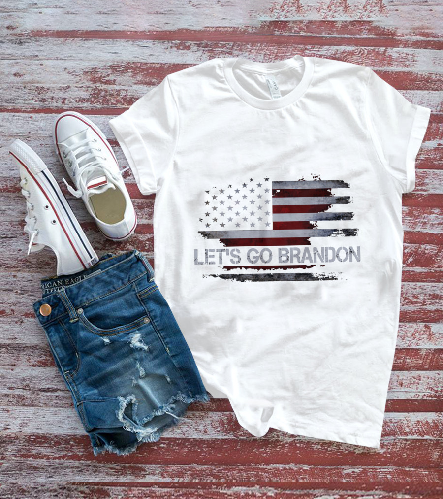 Let's Go Brandon American Flag Conservative Anti Liberal T-Shirt