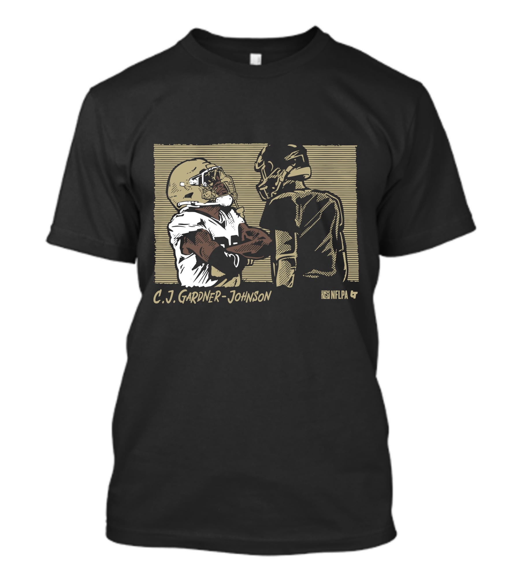 C.J. Gardner-Johnson NFLPA Confrontation With Helmeted Opponent T-Shirt