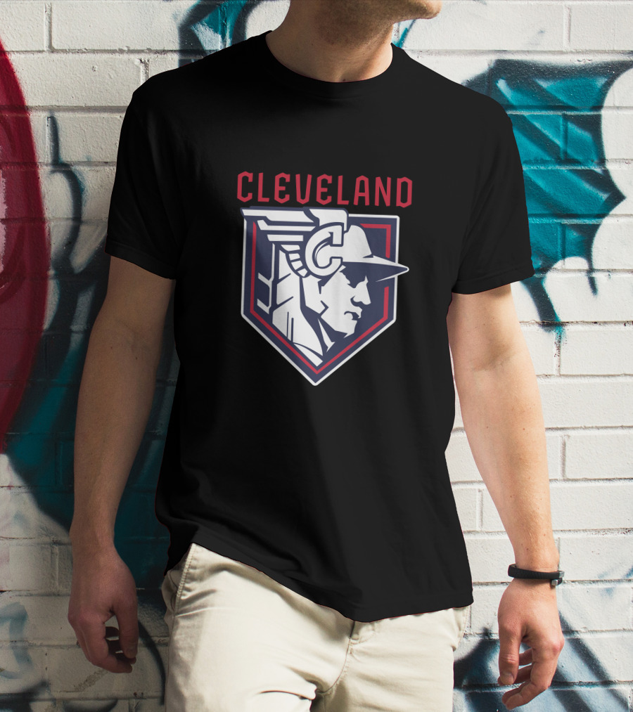 Cleveland Guardian-Inspired Baseball Emblem T-Shirt