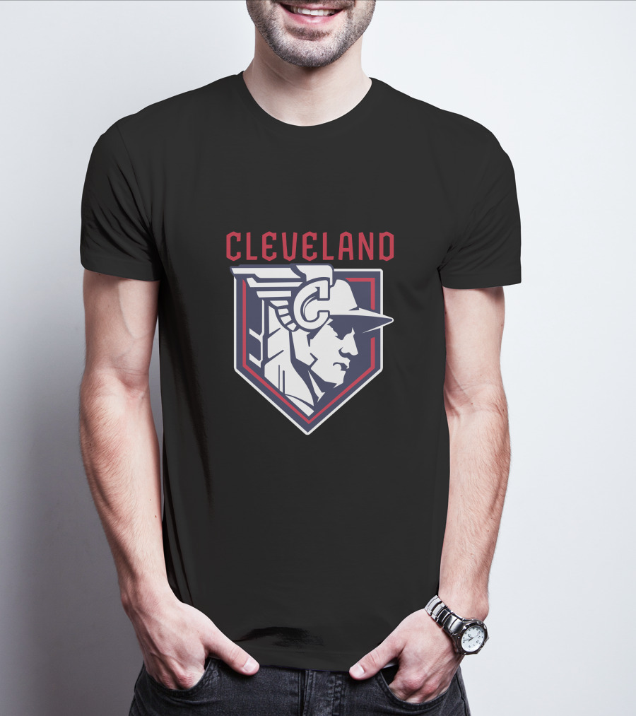 Cleveland Guardian-Inspired Baseball Emblem T-Shirt