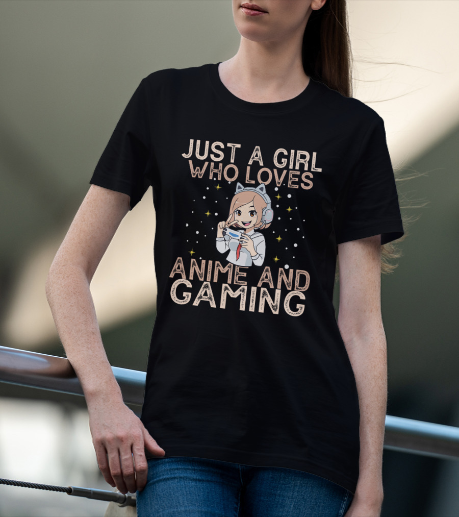 Just A Girl Who Loves Anime And Gaming T-Shirt