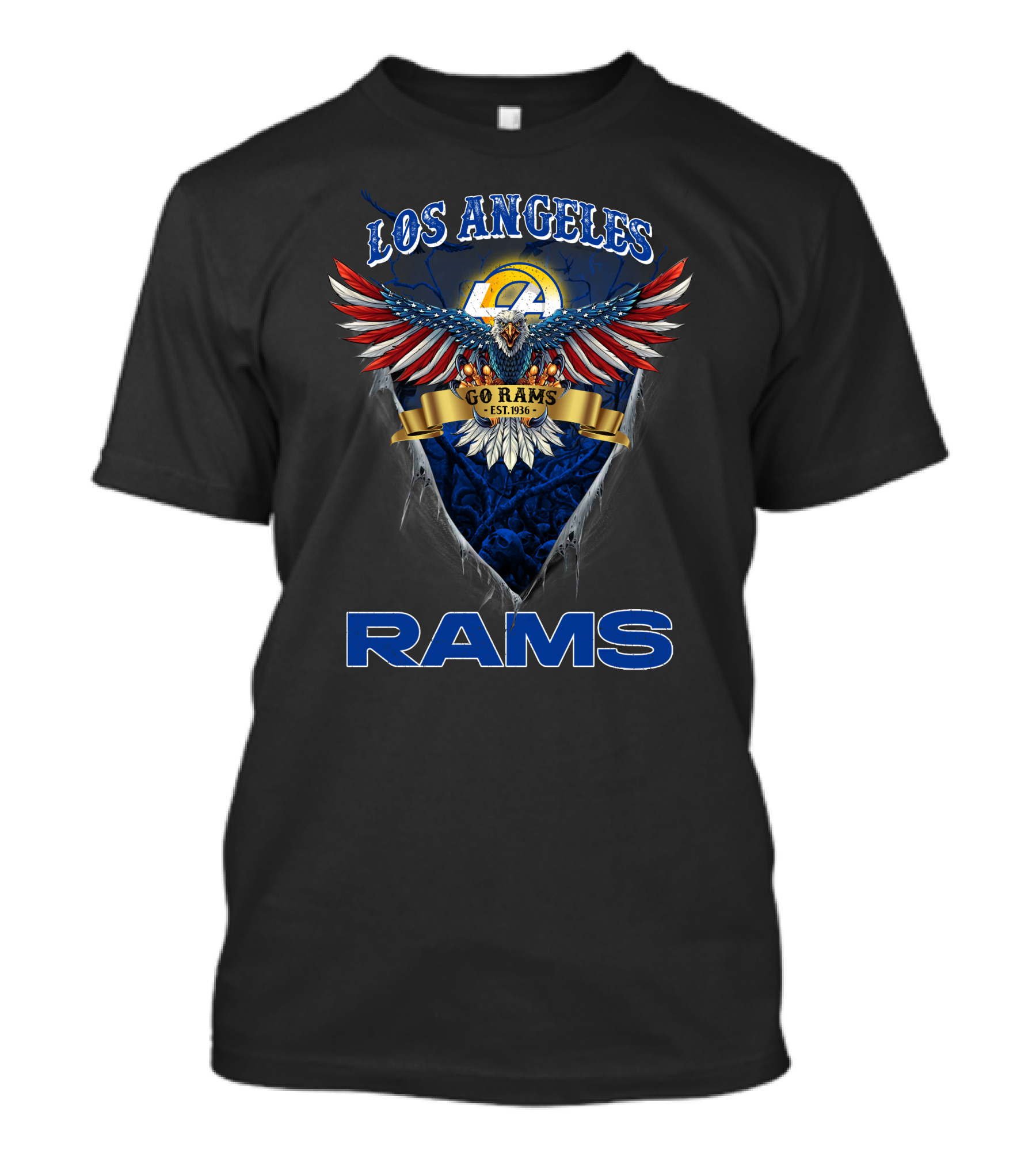 Los Angeles Rams Go Rams Est. 1936 Us Eagle Nfl T-Shirt