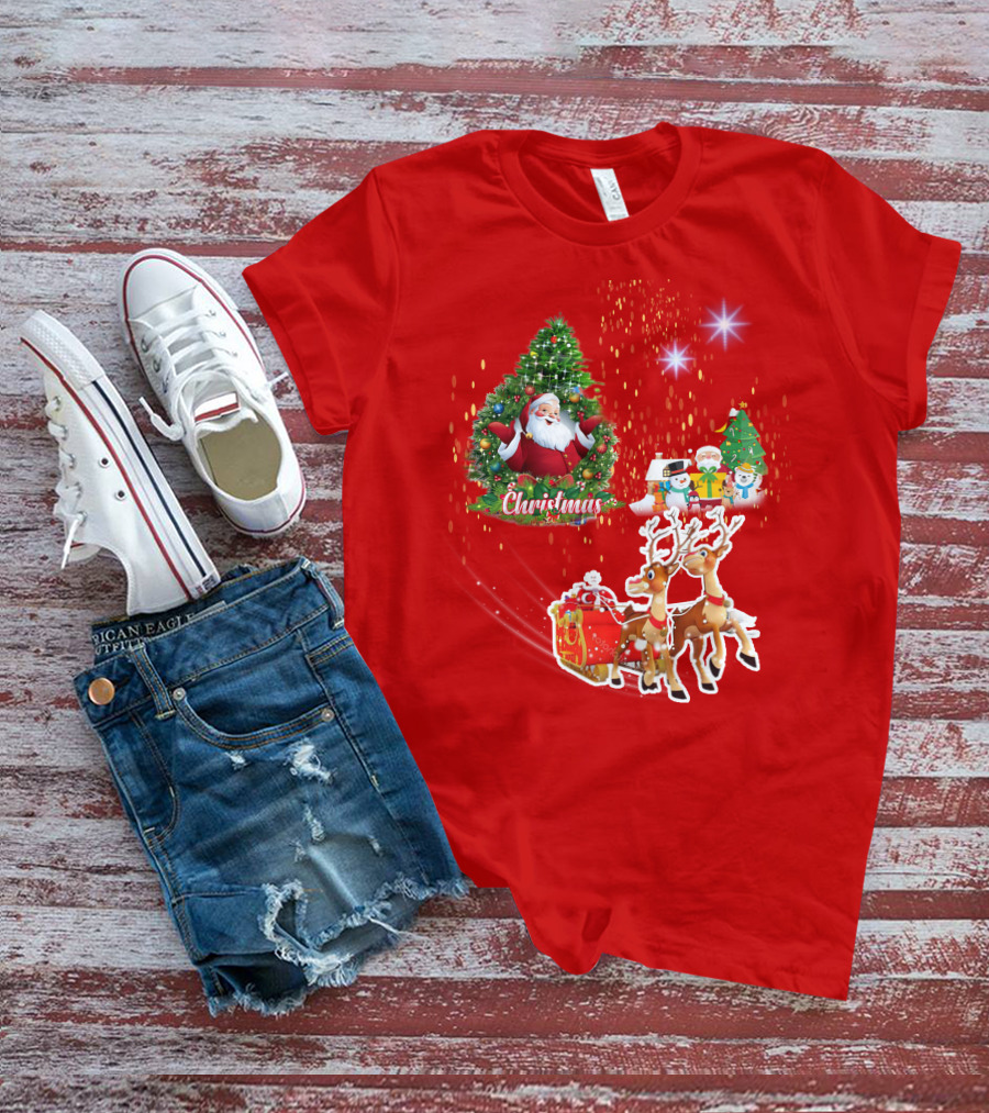 Christmas Santa Claus Reindeer Giang Sinh T-Shirt