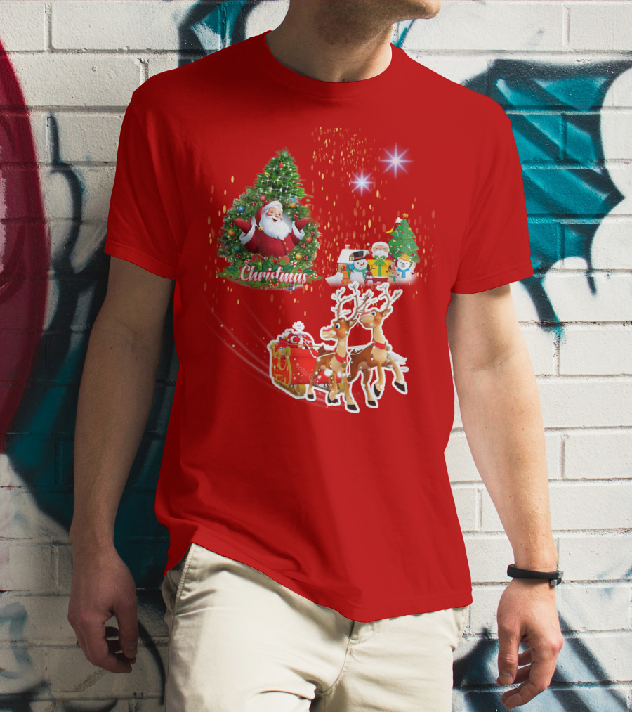 Christmas Santa Claus Reindeer Giang Sinh T-Shirt