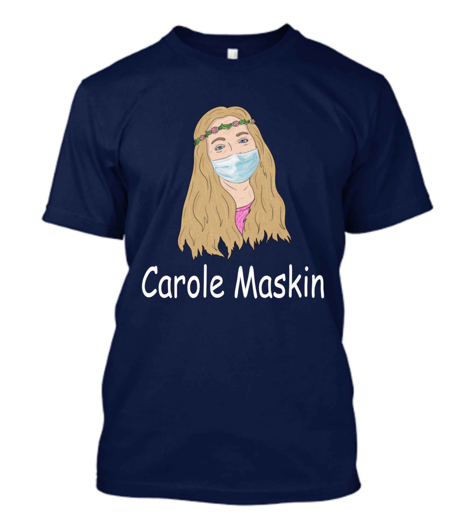 Carole Maskin Face Mask Floral Headband T-Shirt