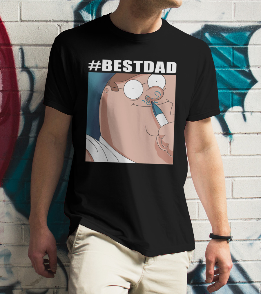 BESTDAD Family Guy Iconic Character Nose Drawing T-Shirt
