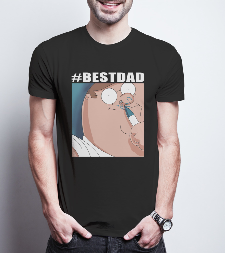 BESTDAD Family Guy Iconic Character Nose Drawing T-Shirt