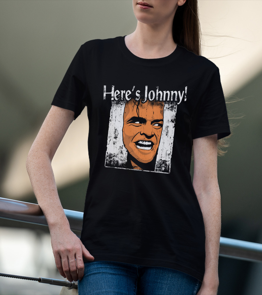 Here's Johnny The Shining Iconic Horror Movie Scene T-Shirt