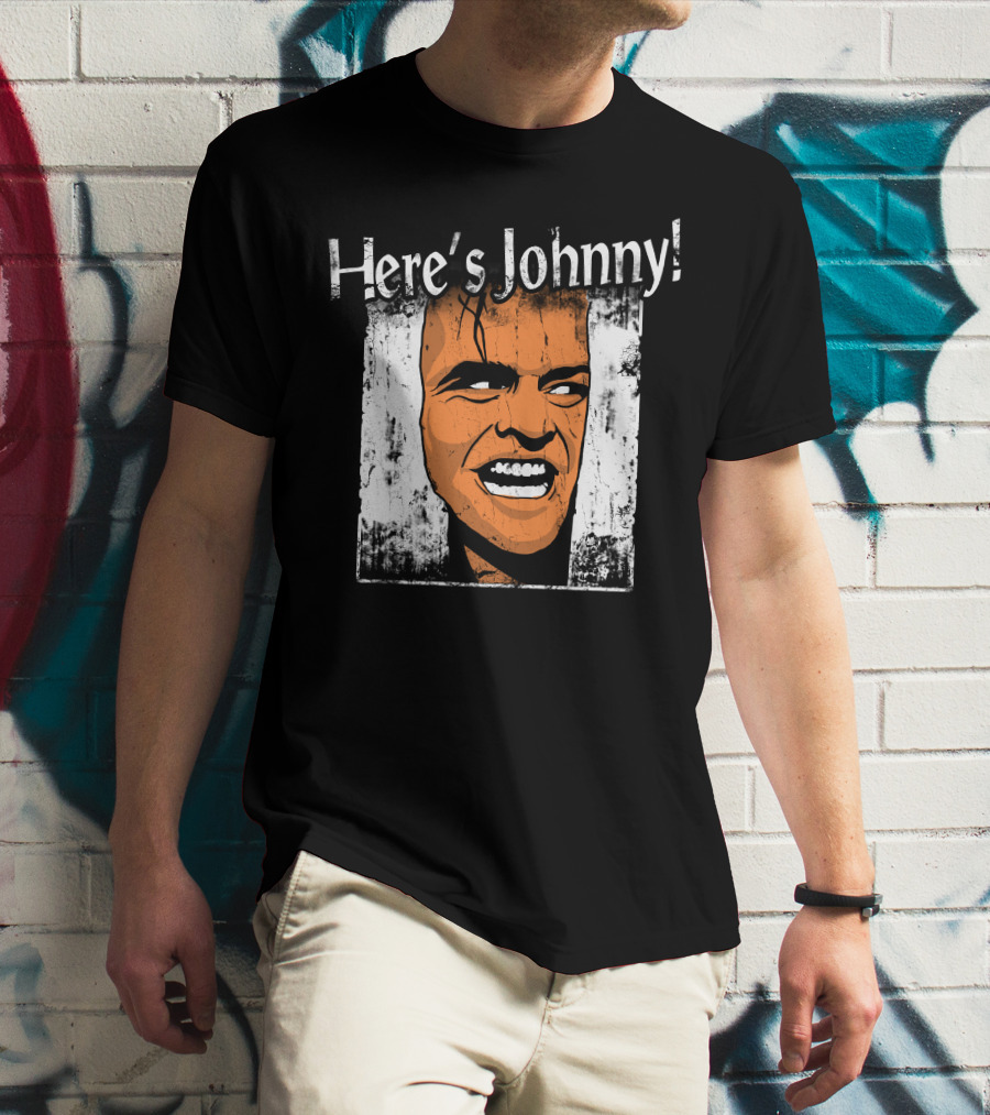 Here's Johnny The Shining Iconic Horror Movie Scene T-Shirt