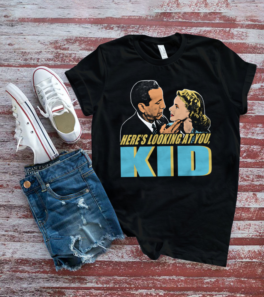 Here's Looking At You Kid Casablanca Movie Scene Retro T-Shirt