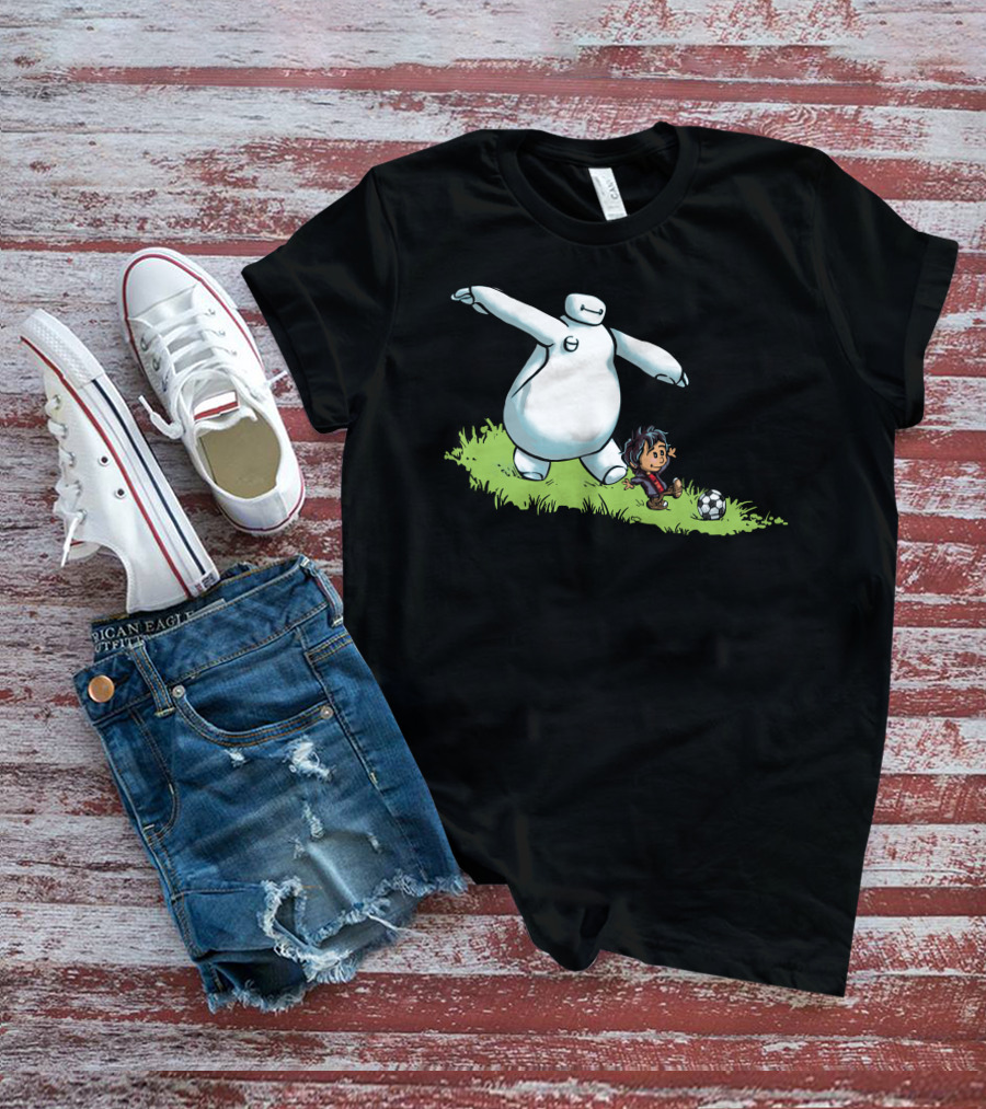 Hiro And Baymax Playing Soccer Big Hero 6 T-Shirt