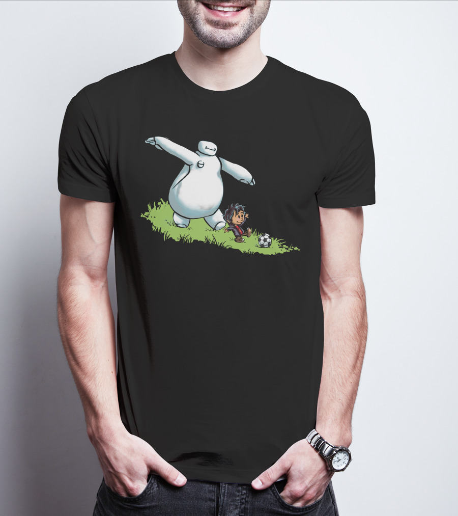 Hiro And Baymax Playing Soccer Big Hero 6 T-Shirt