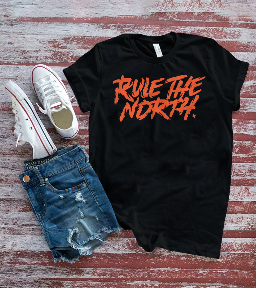 Rule The North Orange Bold Text T-Shirt
