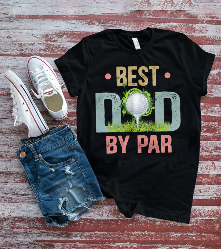 Best Dad By Par Funny Golf Father's Day Men's T-Shirt
