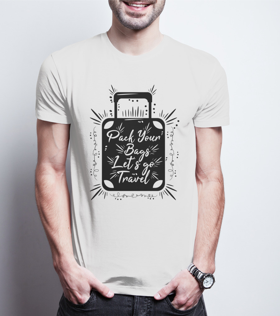 Pack Your Bags Let's Go Travel Adventure Suitcase T-Shirt