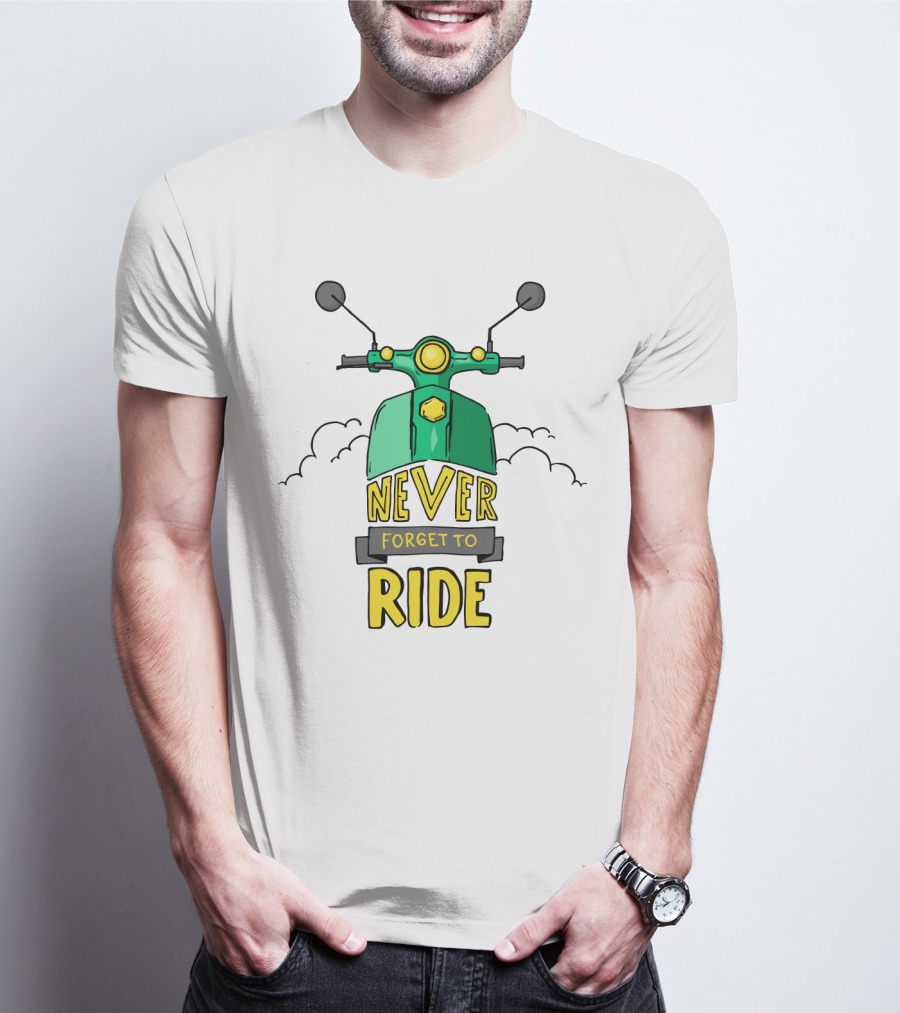 Never Forget To Ride Scooter Adventure Fun T-Shirt