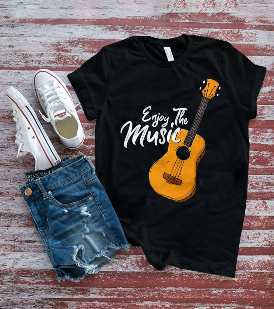 Enjoy The Music Acoustic Guitar T-Shirt