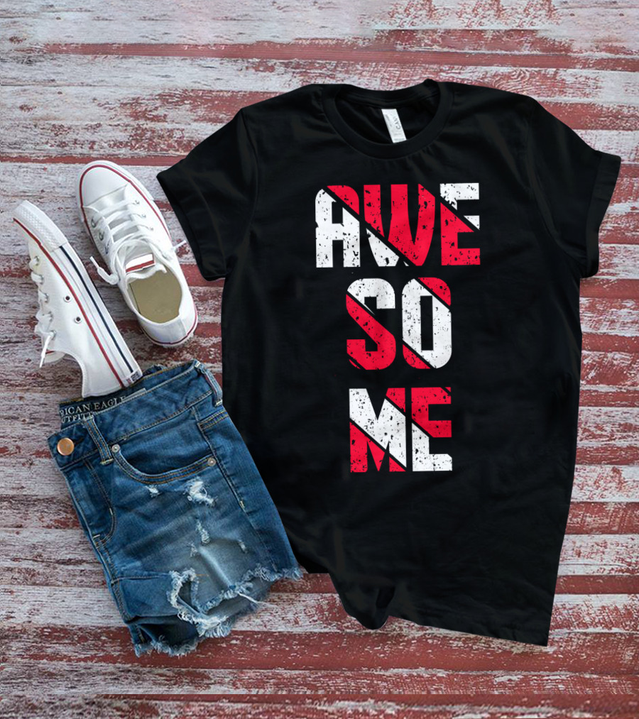 Awesome Distressed Red T-Shirt